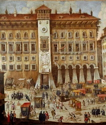 Place of the Vicaria Court in Naples at the time of the revolution of Masaniello (detail)
