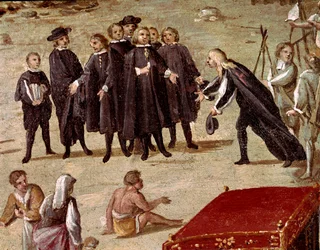 Court of the Vicaria in Naples during the Revolution of Masaniello (detail)