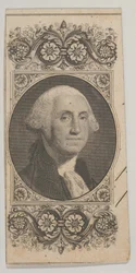 Banknote Motif: Portrait of George Washington in a Decorative Panel