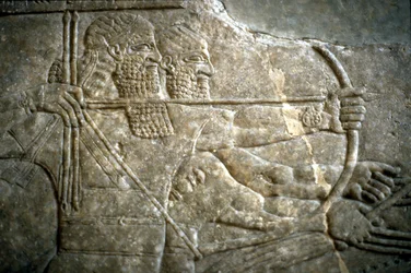 King Ashurnasirpal II During a Royal Lion Hunt, 650-620 BC