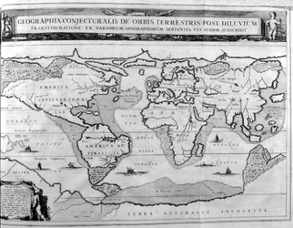 Geographic Chart of the World After the Deluge