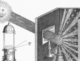 Refraction and scattering of the sunlight