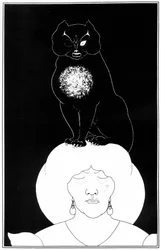Illustration from The Black Cat, a short story by Edgar Allan Poe, 1895