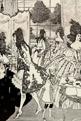 The Rape of the Lock. Alexander Pope. Pen Drawing, 1896