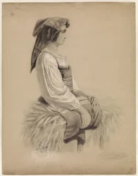 Italian Peasant Woman, Facing Right