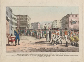 Execution of Joachim Murat by firing squad in Pizzo Calabro, October 13, 1815