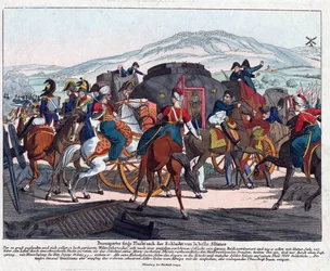 The Flight of Napoleon after the Battle of Waterloo (1815)