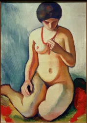 Nude with Coral Necklace