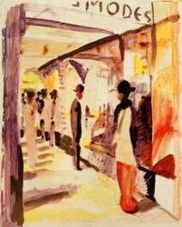 A Shopping Street Under Arcades