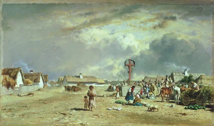 The Market at Szolnol, Hungary
