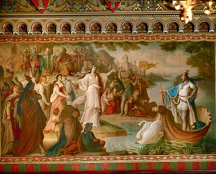 The Arrival of Lohengrin in Antwerp, from the Lohengrin Saga, Salon