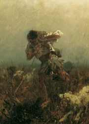 Boy Chased by Dogs