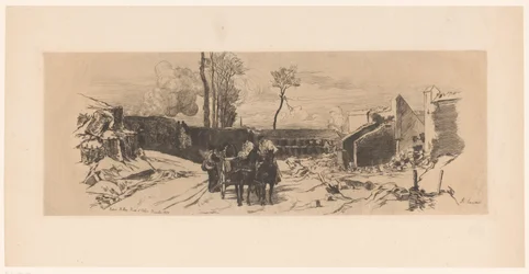 Soldiers on a Horse Cart During the Franco-Prussian War