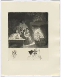 Frédéric Mistral: Memoirs and Stories by Frédéric Mistral: family scene/ bust of three figures (insert after p. 48)