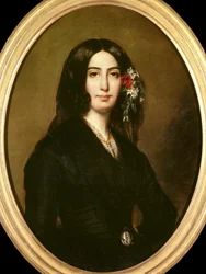 Portrait of the Writer George Sand (1804-1876) Aurore Dupin, Baronne Dudevant