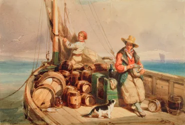 Two Figures on a Boat, 1843