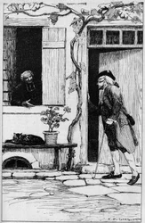 The Parish of the Village of Ermenonville Inviting Jean Jacques Rousseau to Enter His Presbytery