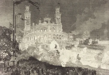 14 July. Illumination of the Palais du Trocadéro, 1883.