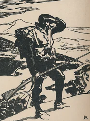 Chasseur Alpin Looking at the Rhine Plain, 1919