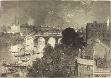 14 July. Illumination of the Seine from the Pont Neuf to the Pont au Change