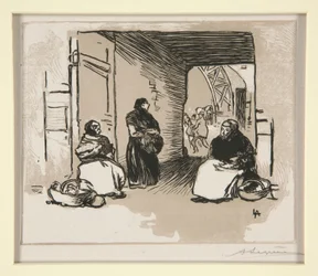 Merchants with Baskets, Rue Montorgueil