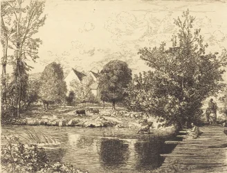 Old Foot-bridge, Banks of the Small Morin