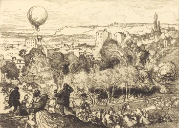 The Falling Balloon, in Pre-Saint-Gervais, 1910