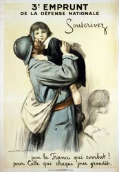 Third loan of the National Defense “Subscribe for France that fights and for the one that grows every day” - Poster