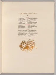 Fontainebleau Forest: Grapes, Cul-de-lampe Table of Engravings, 1908