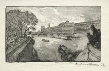Le Louvre, vu du Pont Neuf, 1890