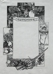 Paris Almanac, 1897: Decorative Border, Autumn