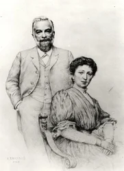 Adolphe Giraudon (1849-1929) and his wife, Claire, 1907