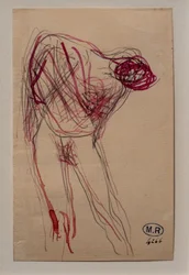 Half-naked Woman, Leaning to the Right
