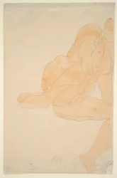 Nude Sitting, Knee Raised