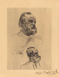 Victor Hugo, Three-Quarters View, 1884