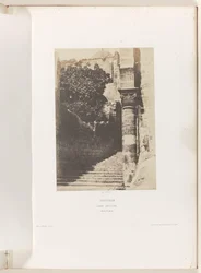Column in the forecourt of the Church of the Holy Sepulchre in Jerusalem