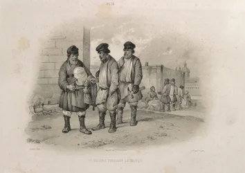 Builders Drinking Sbiten From: The Construction of the Saint Isaacs Cathedral, 1845