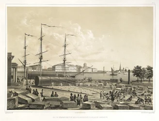 Unloading Two Columns at the Admiralty From: The Construction of the Saint Isaac
