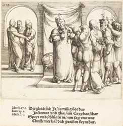 Christ is Mocked, and Caiaphas Rends His Garments, 1549