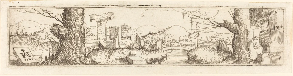 Landscape with a Brook and Ruins