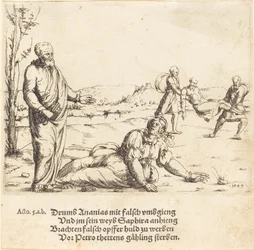 The Punishment of Ananias and Sapphira, 1549