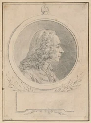 Portrait of Voltaire, after His Bust by Jean-Baptiste Lemoyne II