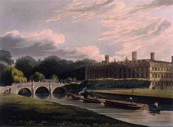 Exterior of Clare Hall, Cambridge, from 