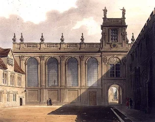Exterior of Trinity College Chapel, illustration from the 