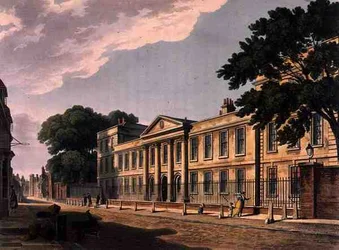 Front of Emmanuel College, Cambridge, from 