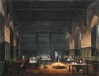 Hall of Westminster School, from Ackermann
