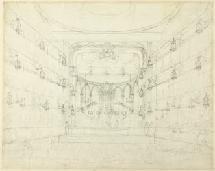 Study for An Oratorio-Covent Garden Theater, from Microcosm of London