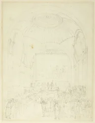 Study for Common Council Chamber, Guild Hall, from Microcosm of London
