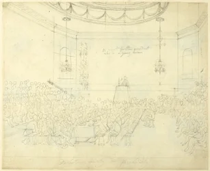 Study for Debating Society in Piccadilly, from Microcosm of London