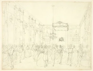Study for Drawing Room, St. James, from Microcosm of London